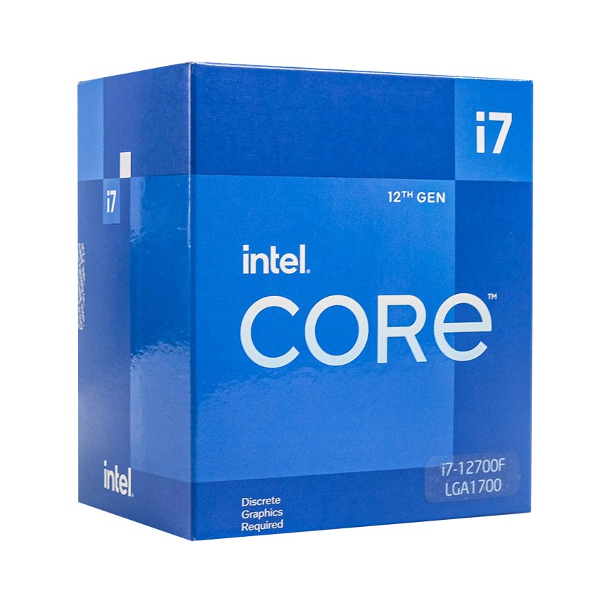 CPU INTEL CORE I7-12700F (UP TO 4.8GHZ, 12 NHÂN 20 LUỒNG, 25MB CACHE, 125W) - SOCKET INTEL LGA 1700)