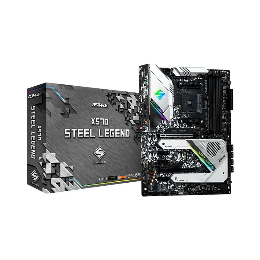 MAINBOARD ASROCK X570 STEEL LEGEND (AMD X570, SOCKET AM4, ATX, 4 KHE RAM DDR4)