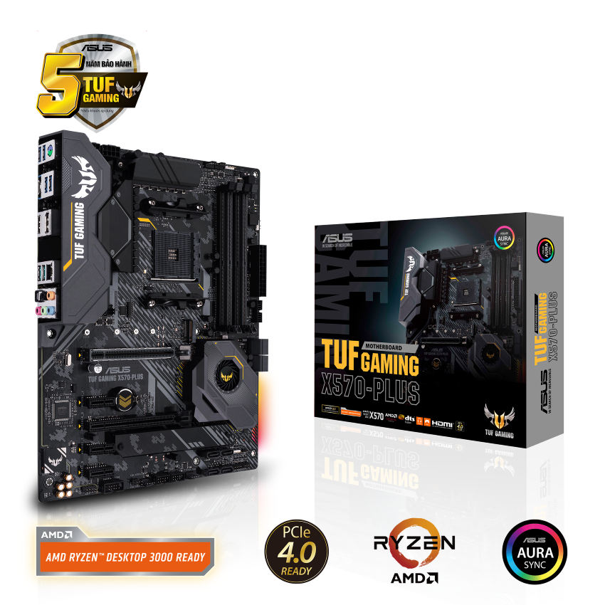 MAINBOARD ASUS TUF GAMING X570-PLUS (AMD X570, SOCKET AM4, ATX, 4 KHE RAM DDR4)