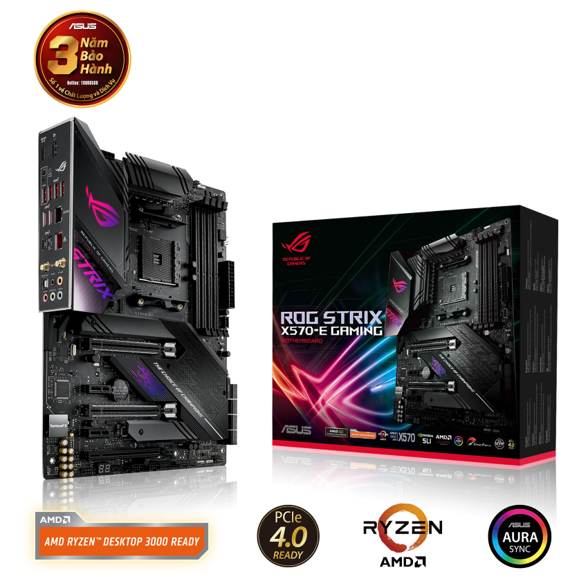 MAINBOARD ASUS ROG STRIX X570-E GAMING (AMD X570, SOCKET AM4, ATX, 4 KHE RAM DDR4)