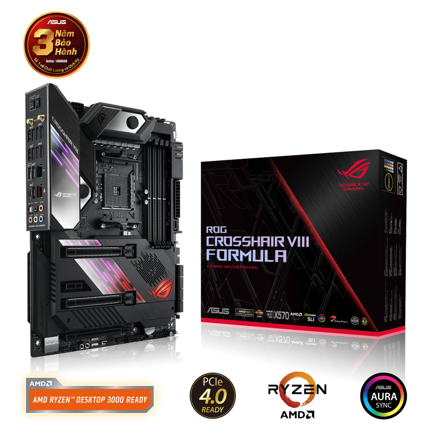 MAINBOARD ASUS ROG X570 CROSSHAIR VIII FORMULA (AMD X570, SOCKET AM4, ATX, 4 KHE RAM DDR4)