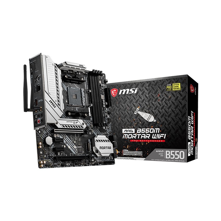 MAINBOARD MSI MAG B550M MORTAR WIFI (AMD B550, SOCKET AM4, M-ATX, 4 KHE RAM DDR4)