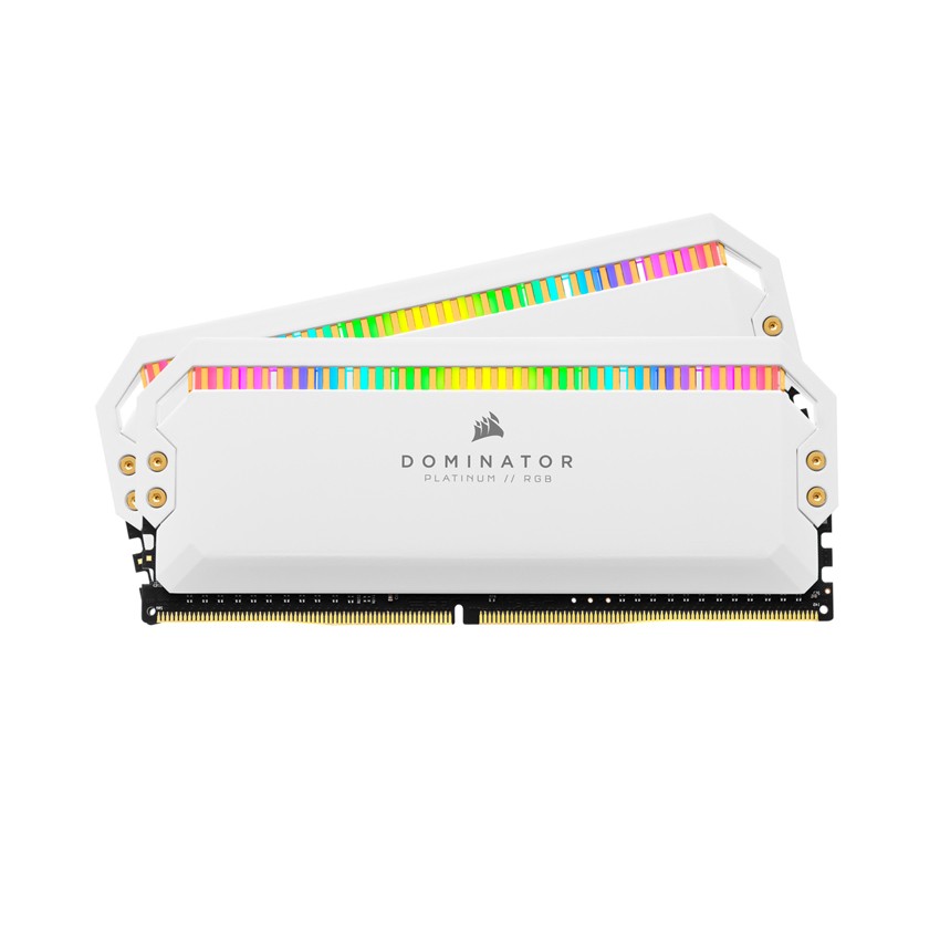 RAM DESKTOP CORSAIR DOMINATOR PLATINUM WHITE RGB (CMT32GX4M2E3200C16W) 32GB (2X16G) DDR4 3200MHZ