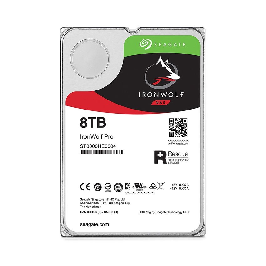 Ổ CỨNG HDD SEAGATE IRONWOLF PRO 8TB 3.5 INCH, 7200RPM, SATA, 256MB CACHE (ST8000NE001)