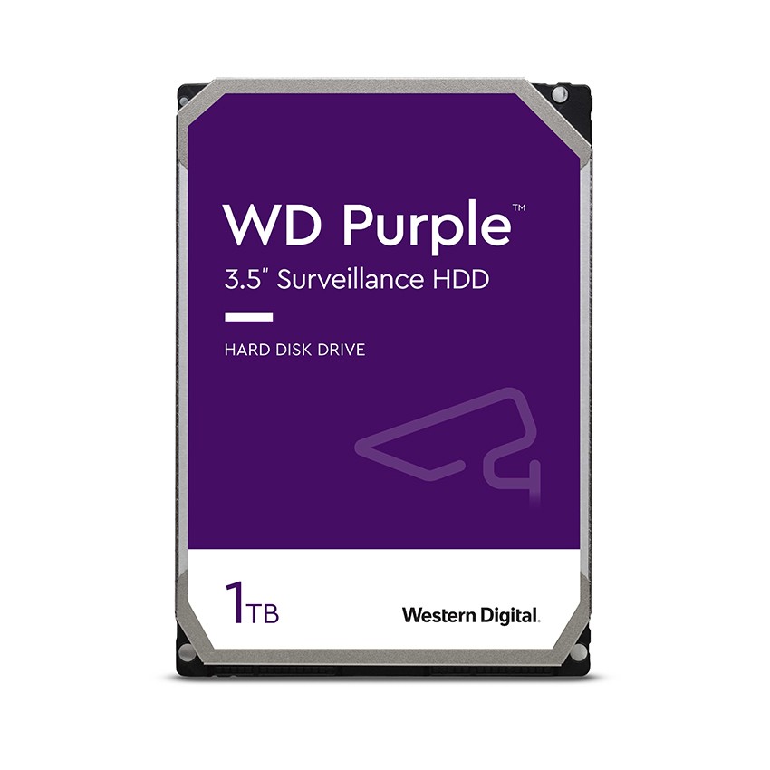 Ổ CỨNG HDD WD PURPLE 1TB 3.5 INCH, 5400RPM, SATA, 64MB CACHE (WD10PURZ)