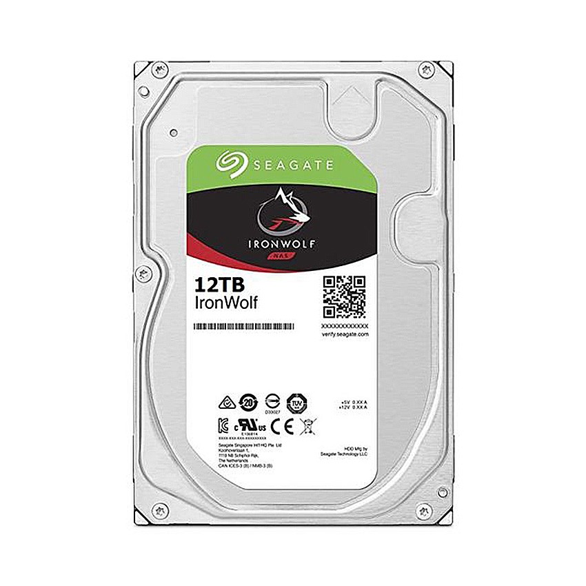 Ổ CỨNG HDD SEAGATE IRONWOLF 12TB 3.5 INCH, 7200RPM, SATA, 256 MB CACHE (ST12000VN0008)