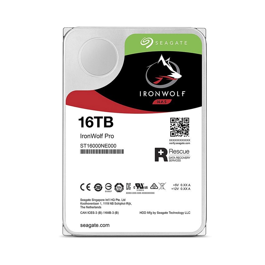 Ổ CỨNG HDD SEAGATE IRONWOLF PRO 16TB 3.5 INCH, 7200RPM, SATA, 256MB CACHE (ST16000NE000)