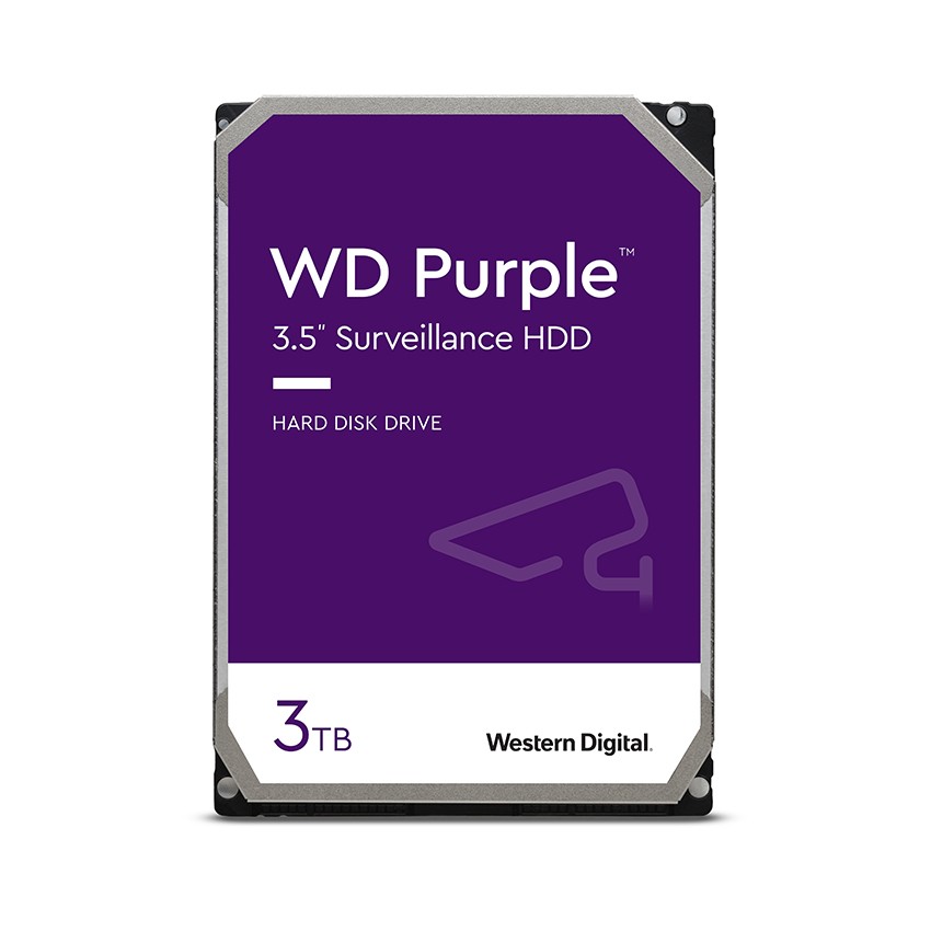 Ổ CỨNG HDD WD PURPLE 3TB 3.5 INCH, 5400RPM, SATA, 64MB CACHE (WD30PURZ)