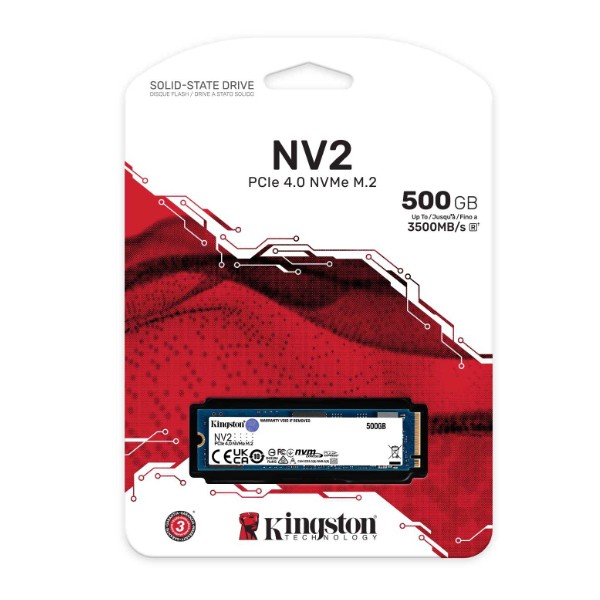 Ổ CỨNG SSD KINGSTON SNV2S 1TB NVME M.2 2280 PCIE GEN 4X4 (ĐỌC 3500MB/S - GHI 2100MB/S) - (SNV2S/1000G)