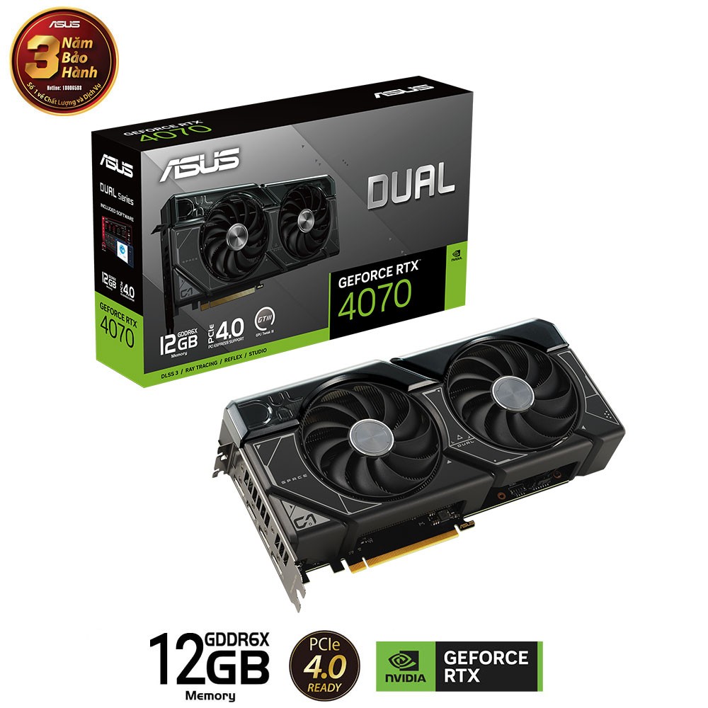 CARD MÀN HÌNH ASUS DUAL RTX 4070-12G GDDR6X