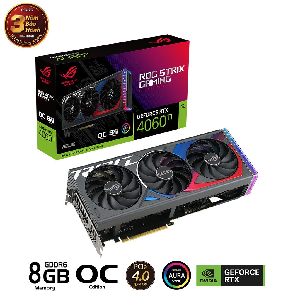 CARD MÀN HÌNH ASUS ROG STRIX-RTX 4060 TI-O8G-GAMING