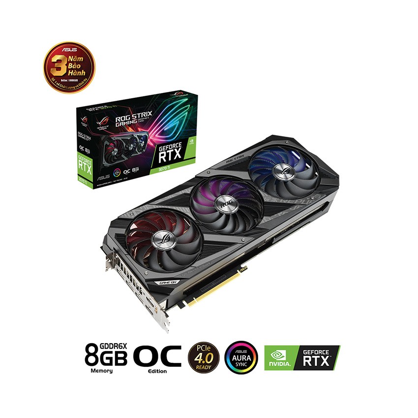 CARD MÀN HÌNH ASUS ROG STRIX RTX 3070 TI-O8G-GAMING