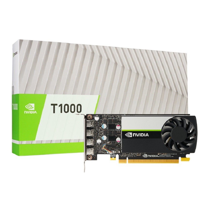 CARD MÀN HÌNH NVIDIA T1000 (4GB GDDR6, 128-BIT, 4X MINI DISPLAYPORT)