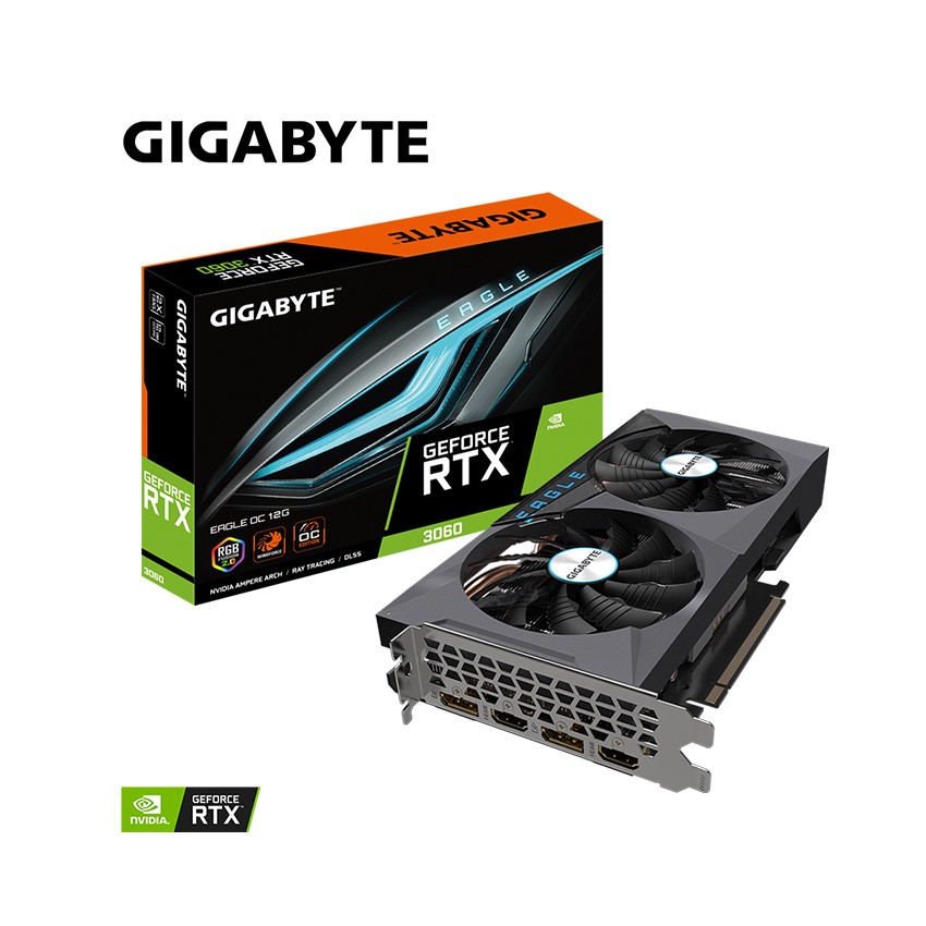 CARD MÀN HÌNH GIGABYTE RTX 3060 EAGLE OC 12GD-V2