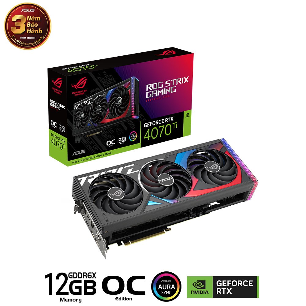 CARD MÀN HÌNH ASUS ROG-STRIX-RTX 4070 TI-O12G-GAMING