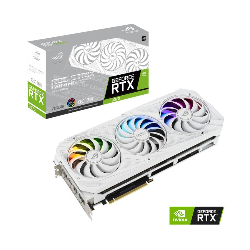 CARD MÀN HÌNH ASUS ROG-STRIX-RTX 3070-O8G-V2 WHITE