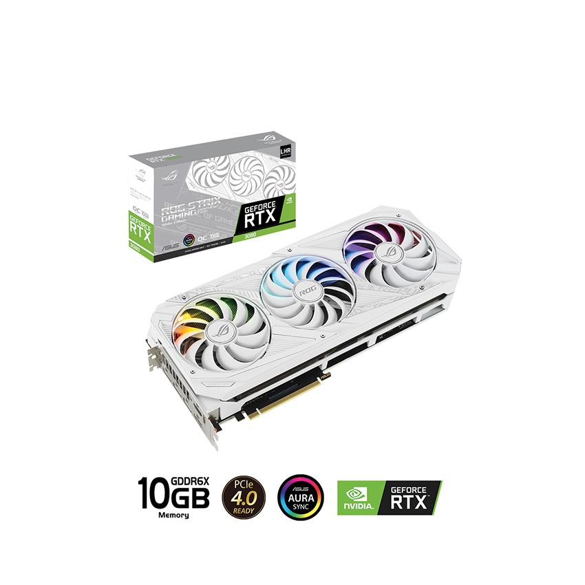 CARD MÀN HÌNH ASUS ROG STRIX-RTX 3080-O10G-V2-WHITE