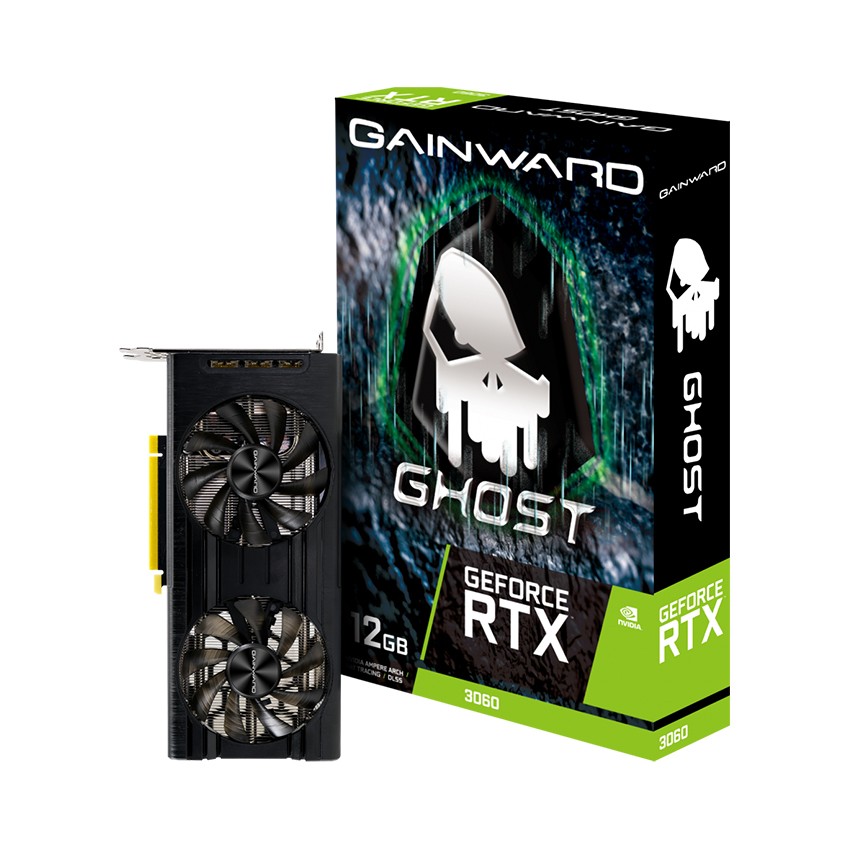 CARD MÀN HÌNH GAINWARD RTX 3060 GHOST 12GB (12GB GDDR6, 192-BIT, HDMI+DP)