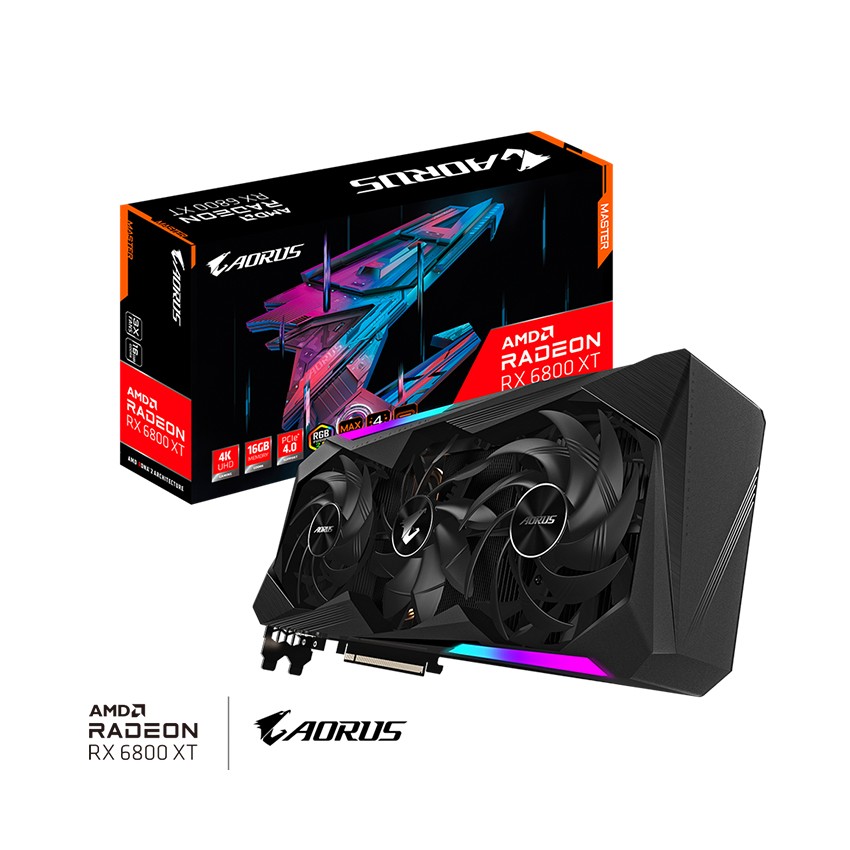 CARD MÀN HÌNH GIGABYTE RX 6800 XT AORUS MASTER - 16GC (16GB GDDR6, 256-BIT, HDMI, 2X8-PIN)