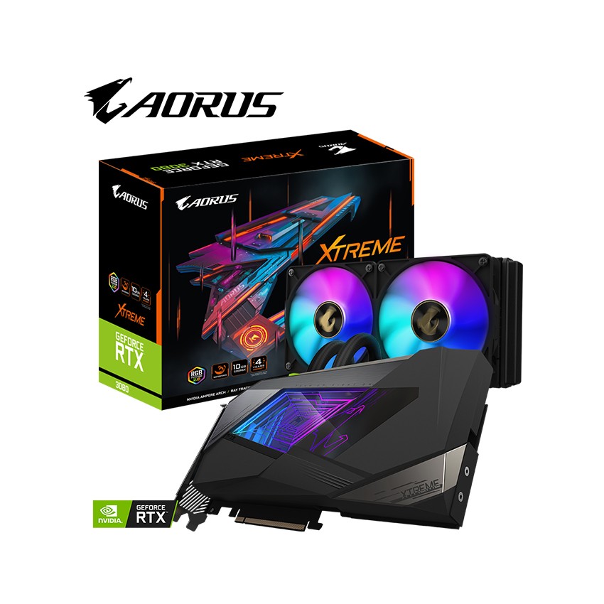 CARD MÀN HÌNH GIGABYTE RTX 3080 AORUS XTREME WATERFORCE - 10GD-V2