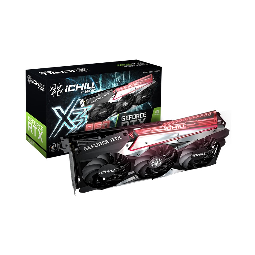 CARD MÀN HÌNH INNO3D RTX 3060 ICHILL X3 RED 12GB (LHR)