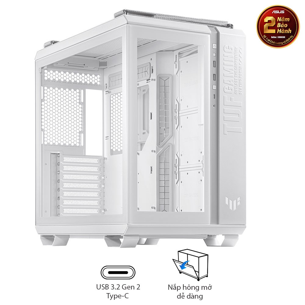 VỎ CASE ASUS TUF GAMING GT502 WHITE ( MID TOWER / MÀU TRẮNG)