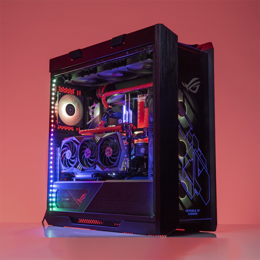 VỎ CASE ASUS ROG STRIX HELIOS GX601 TEMPERED GLASS GAMING (MID TOWER/MÀU ĐEN/LED RGB)