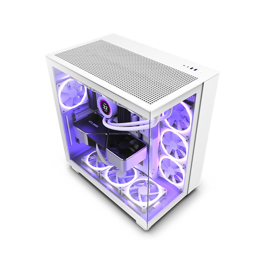 VỎ MÁY TÍNH NZXT H9 FLOW WHITE (CM-H91FW-01) (MID TOWER/MÀU TRẮNG)