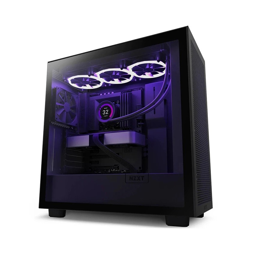 VỎ MÁY TÍNH NZXT H7 FLOW BLACK  (MID TOWER/MÀU ĐEN)