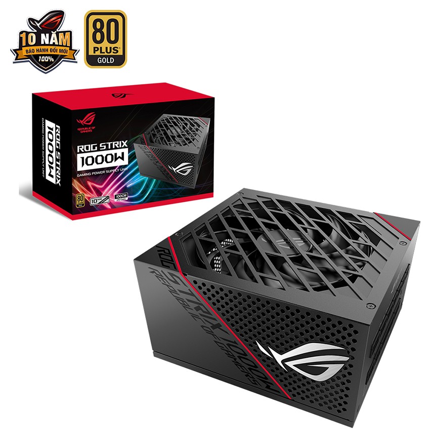 NGUỒN  ASUS ROG STRIX 1000W GOLD - 1000W ( MÀU ĐEN/80 PLUS GOLD / FULL MODULAR)