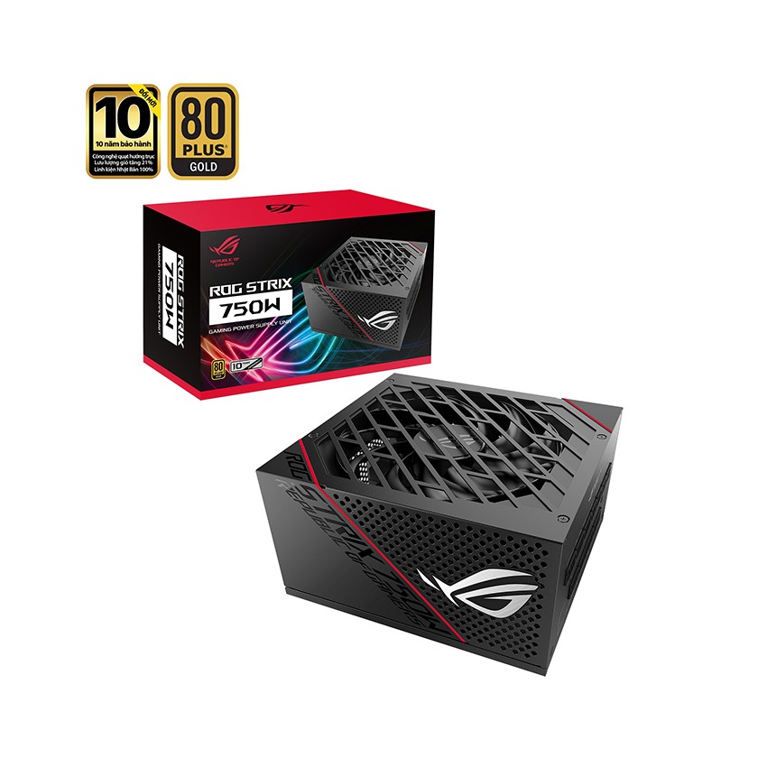 NGUỒN ASUS ROG STRIX 750W GOLD - 750W 80 PLUS GOLD FULL MODULAR