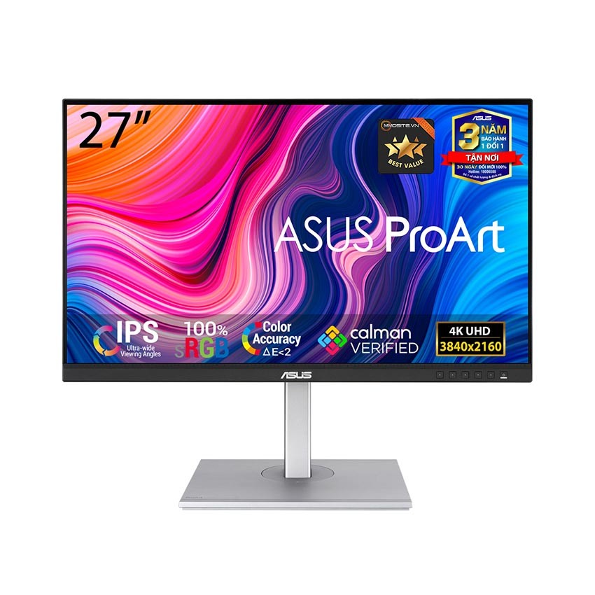 MÀN HÌNH ASUS PRO ART PA279CV (27 INCH/UHD/IPS/60HZ/5MS/350 NITS/HDMI+DP+USB+USBC+AUDIO)