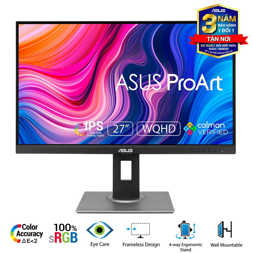 MÀN HÌNH ASUS PROART PA278QV-P (27 INCH/WQHD/IPS/75HZ/5MS)