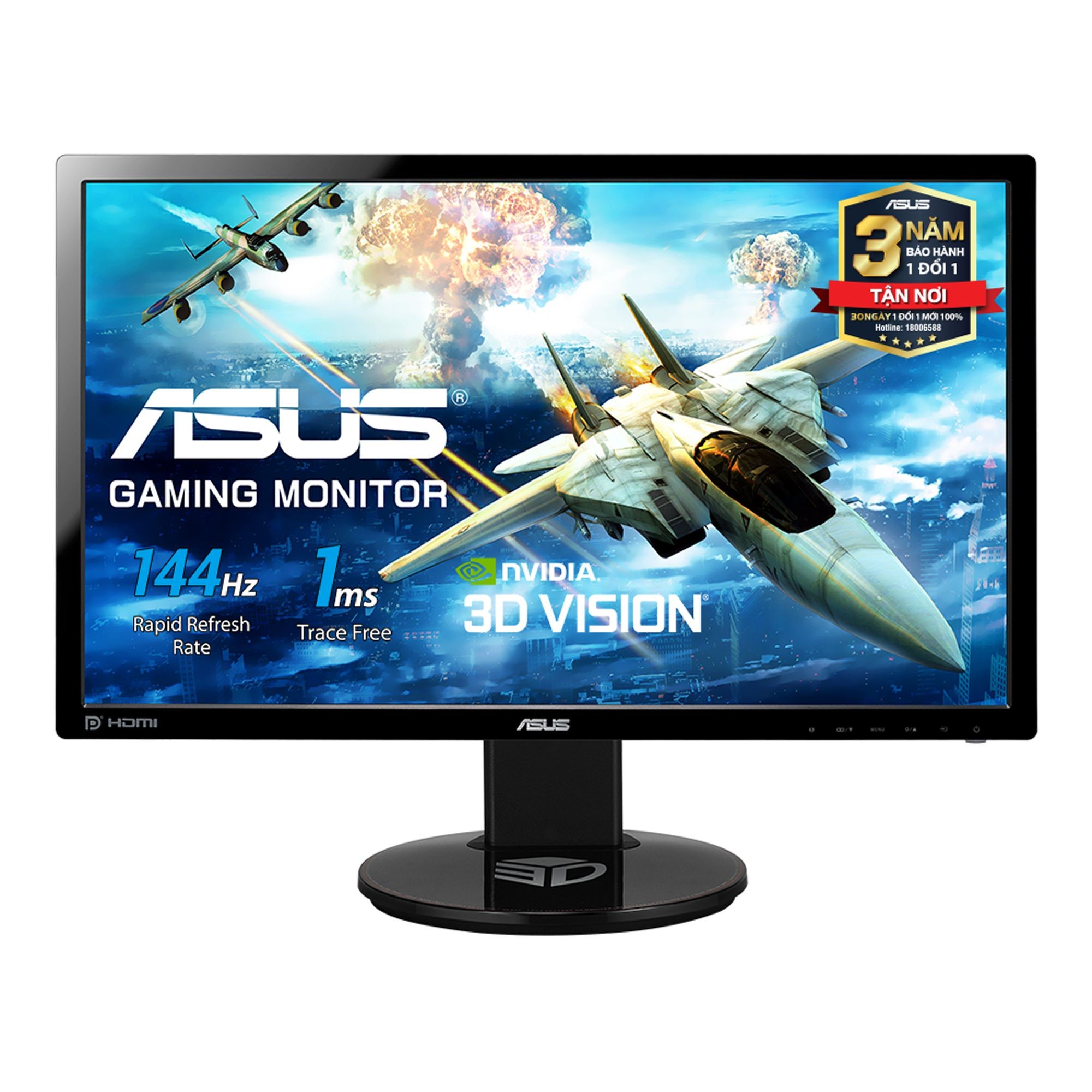 MÀN HÌNH ASUS VG248QE (24 INCH/FHD/WLED/TN/350CD/M²/HDMI+DP+DVI-D/144HZ/1MS)