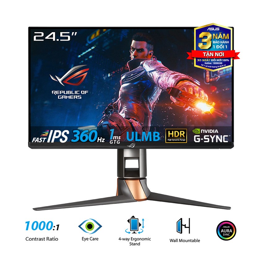 MÀN HÌNH GAMING ASUS ROG STRIX PG259QN (24.5INCH/FHD/IPS/360HZ/1MS)