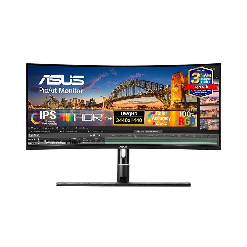 MÀN HÌNH ASUS PROART PA34VC (34.1INCH/UWQHD/IPS/60HZ/5MS/300NITS/HDMI+DP+USB+USBC+AUDIO/LOA/CONG)