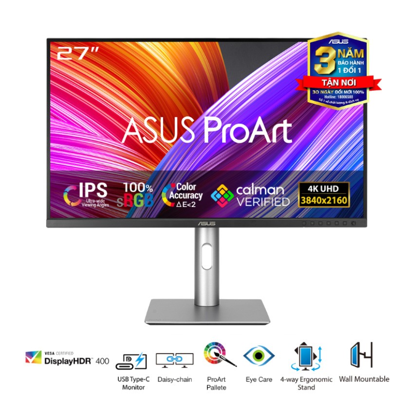 MÀN HÌNH ASUS PROART PA279CRV (27 INCH/UHD/UHD/IPS/60HZ/5MS)