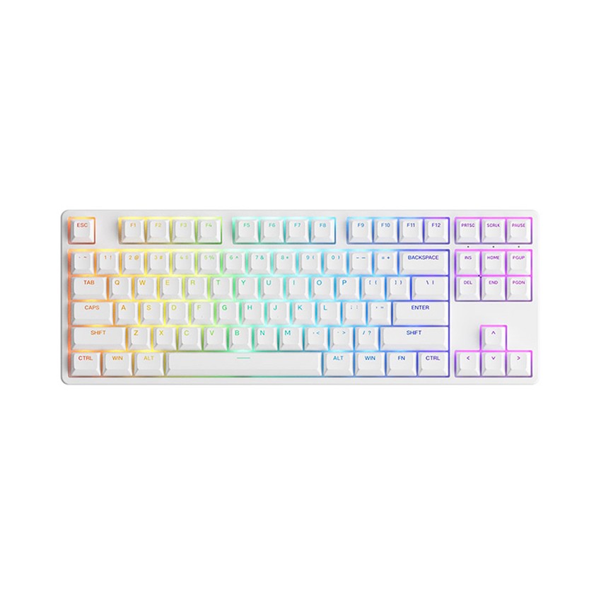 BÀN PHÍM CƠ AKKO 5087 RGB ASA - WHITE (HOTSWAP - RGB - AKKO CS SWITCH JELLY PINK)