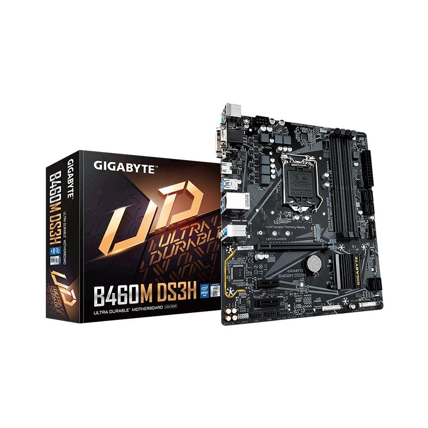 MAINBOARD GIGABYTE B460M DS3H (INTEL B460, SOCKET 1200, M-ATX, 4 KHE RAM DDR4)