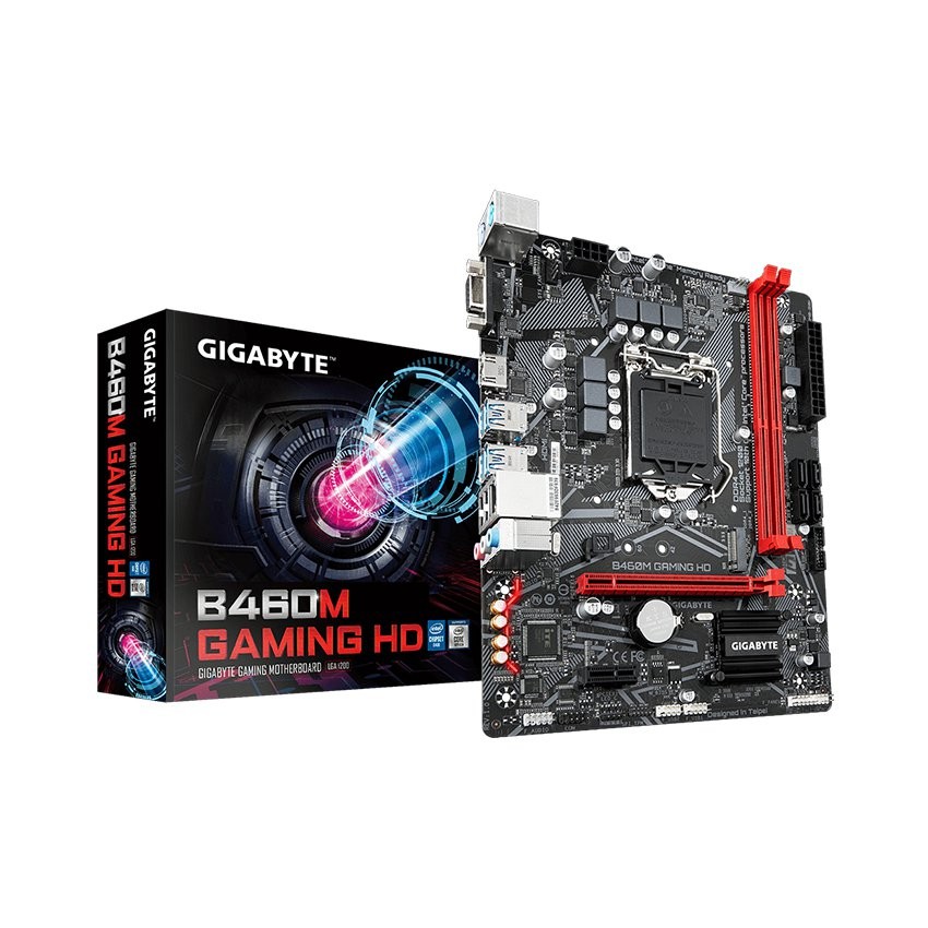 MAINBOARD GIGABYTE B460M GAMING HD (INTEL B460, SOCKET 1200, M-ATX, 2 KHE RAM DDR4)