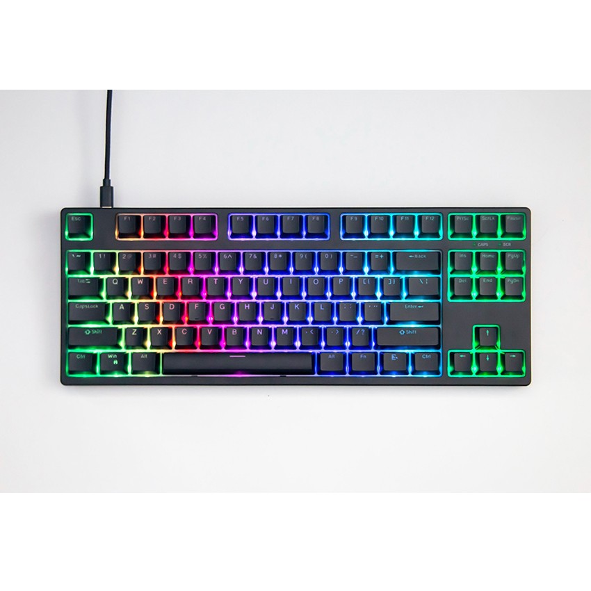 BÀN PHÍM CƠ CÓ DÂY FUHLEN CK87S BLACK (YELLOW SWITCH, LED RGB, HOTSWAP)