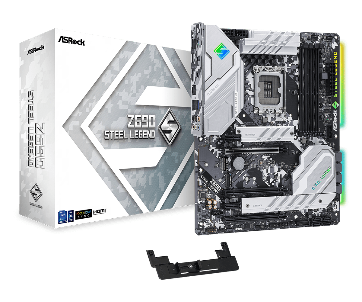 Mainboard ASROCK Z690 STEEL LEGEND (Intel Z690, Socket 1700, ATX, 4 khe Ram DDR4)