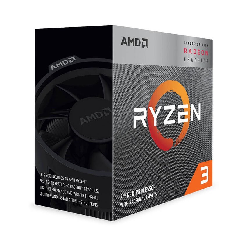 CPU AMD RYZEN 3 3200G (3.6GHZ TURBO UP TO 4.0GHZ, 4 NHÂN 4 LUỒNG, 4MB CACHE, RADEON VEGA 8, 65W) - SOCKET AMD AM4