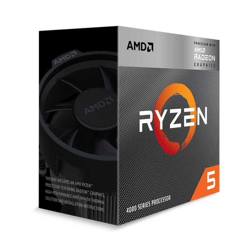 CPU AMD RYZEN 5 4600G (3.7 GHZ TURBO UPTO 4.2GHZ / 11MB / 6 CORES, 12 THREADS / 65W / SOCKET AM4)