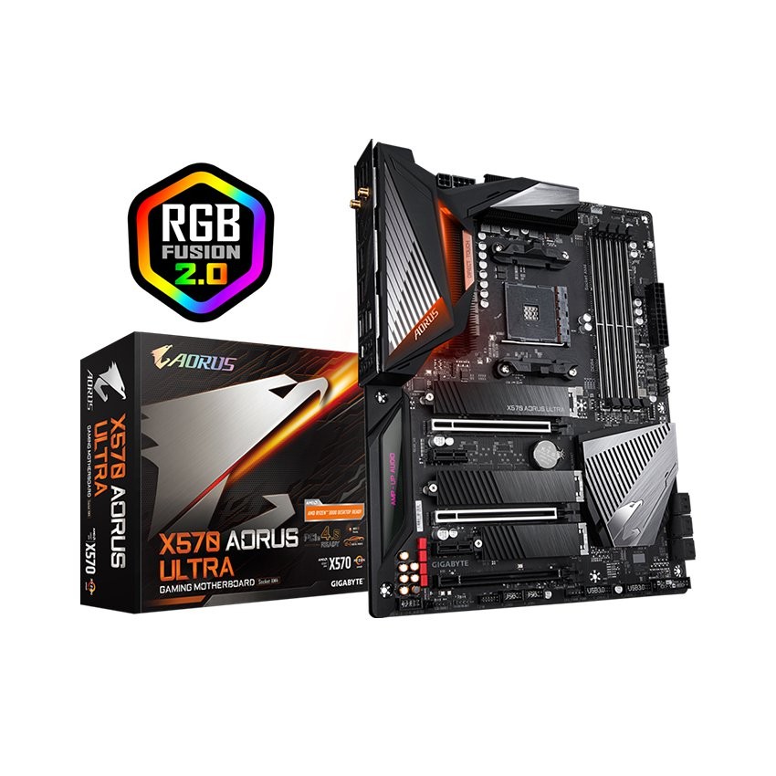 MAINBOARD GIGABYTE X570 AORUS ULTRA (AMD X570, SOCKET AM4, ATX, 4 KHE RAM DDR4)