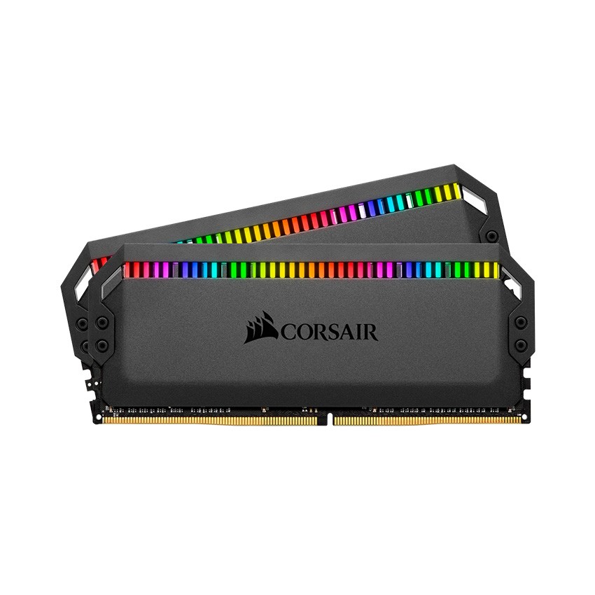 RAM DESKTOP CORSAIR DOMINATOR PLATINUM BLACK RGB (CMT32GX4M2E3200C16) 32GB (2X16G) DDR4 3200MHZ