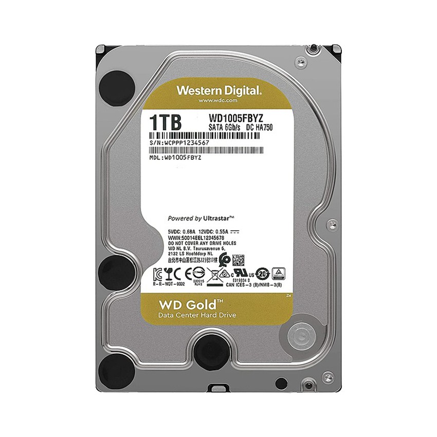 HDD WD GOLD (1TB/3.5/SATA 3/128MB CACHE/7200RPM) (WD1005FBYZ)