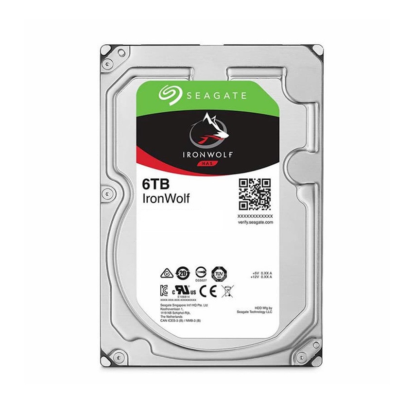 Ổ CỨNG HDD SEAGATE IRONWOLF 6TB 3.5 INCH, 5400RPM, SATA, 256 MB CACHE (ST6000VN001)