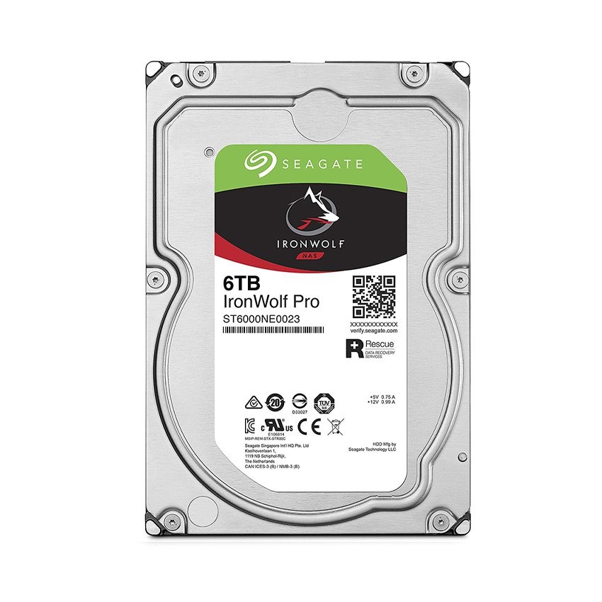 Ổ CỨNG HDD SEAGATE IRONWOLF PRO 6TB 3.5 INCH, 7200RPM, SATA, 256MB CACHE (ST6000NE000)