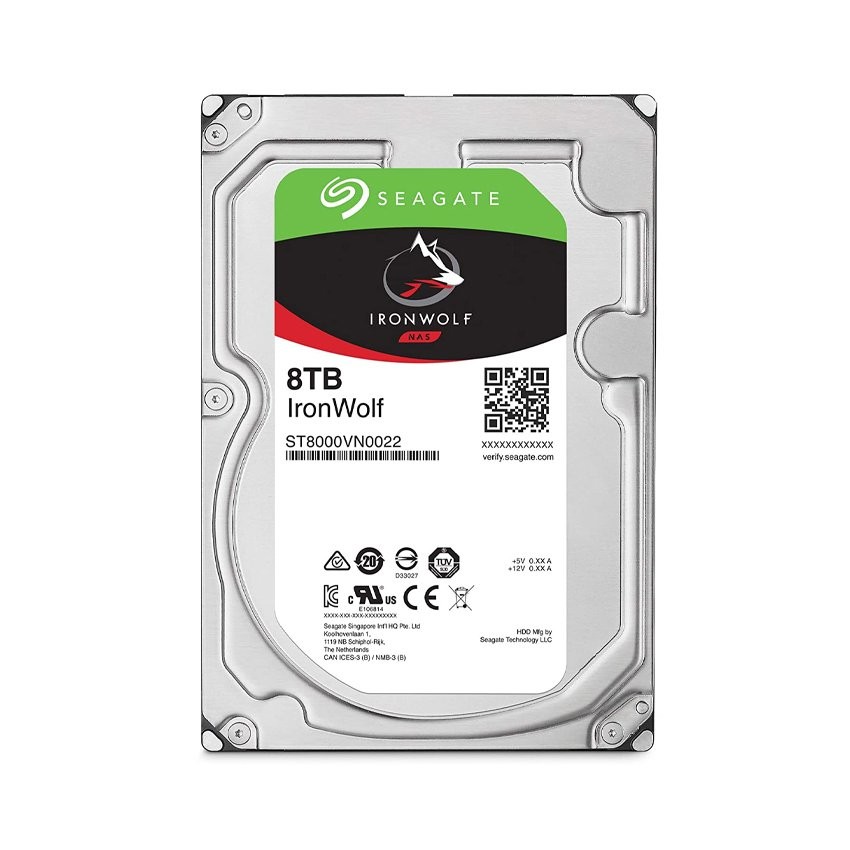 Ổ CỨNG HDD SEAGATE IRONWOLF 8TB 3.5 INCH, 7200RPM, SATA, 256MB CACHE (ST8000VN004)